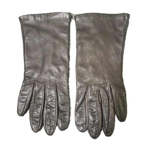 M Made In Italy Accessories - Italian Leather Gloves Women's 7.5 Silk Lined Made in Italy Soft Lambskin